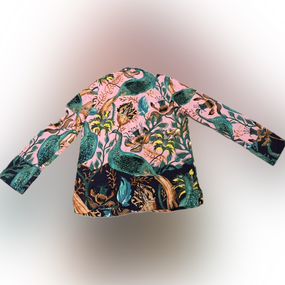 Anthropologie Pink and Green Animal Print Pajama Set NWOT - Picture 9 of 9